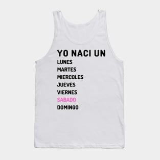 Yo naci un saturday oscuro Tank Top